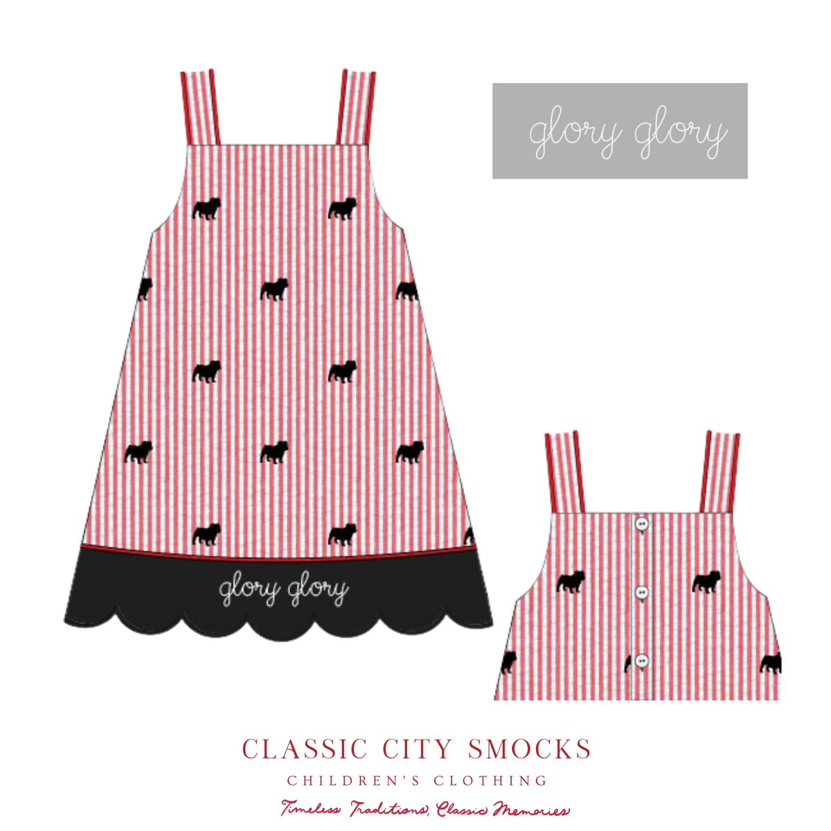 PO 19: Red & Black Game Day Dress