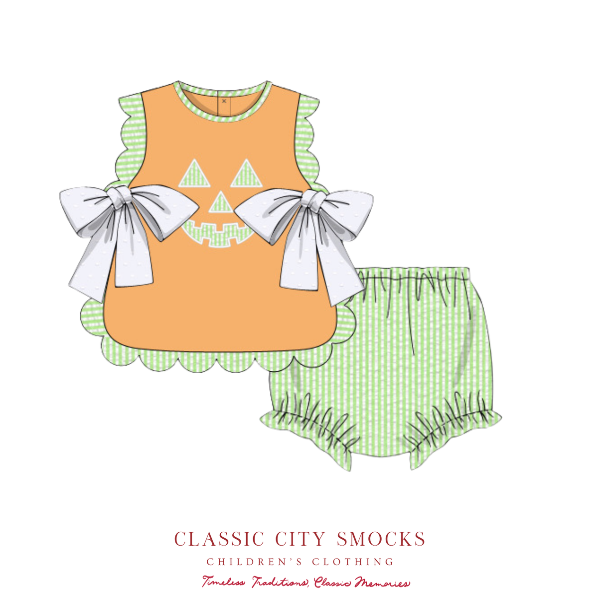 PO 19: Classic Pumpkin Girls Diaper Cover Set