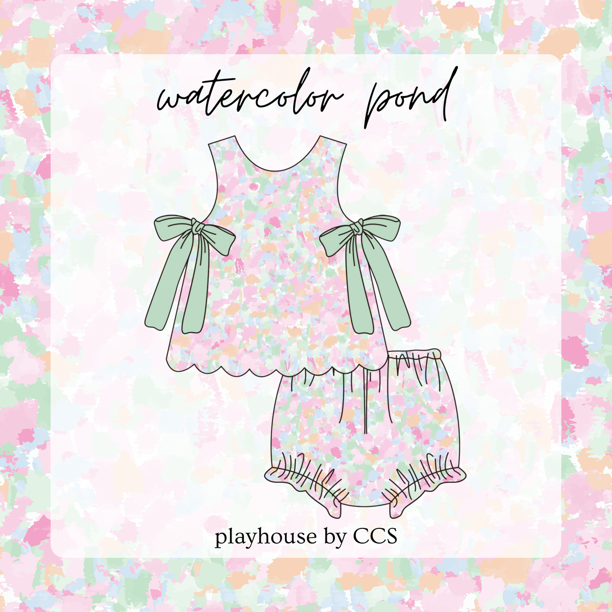 PO 16: Watercolor Pond Diaper Cover Set