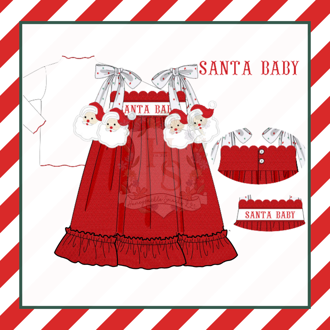 PO 13: SANTA BABY DRESS
