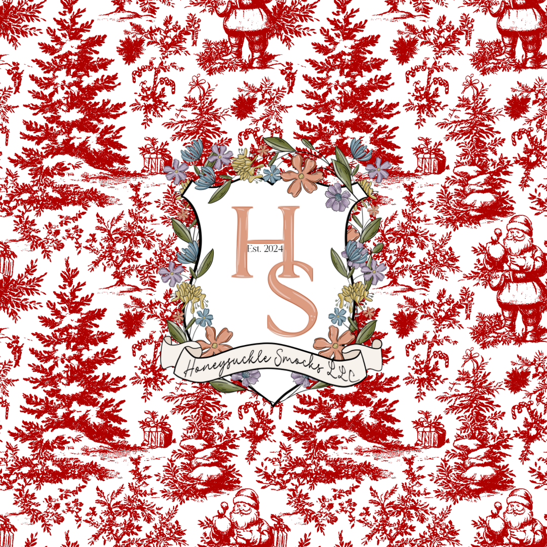 PO 13: GIRLS SANTA CLAUSE TOILE BUBBLE