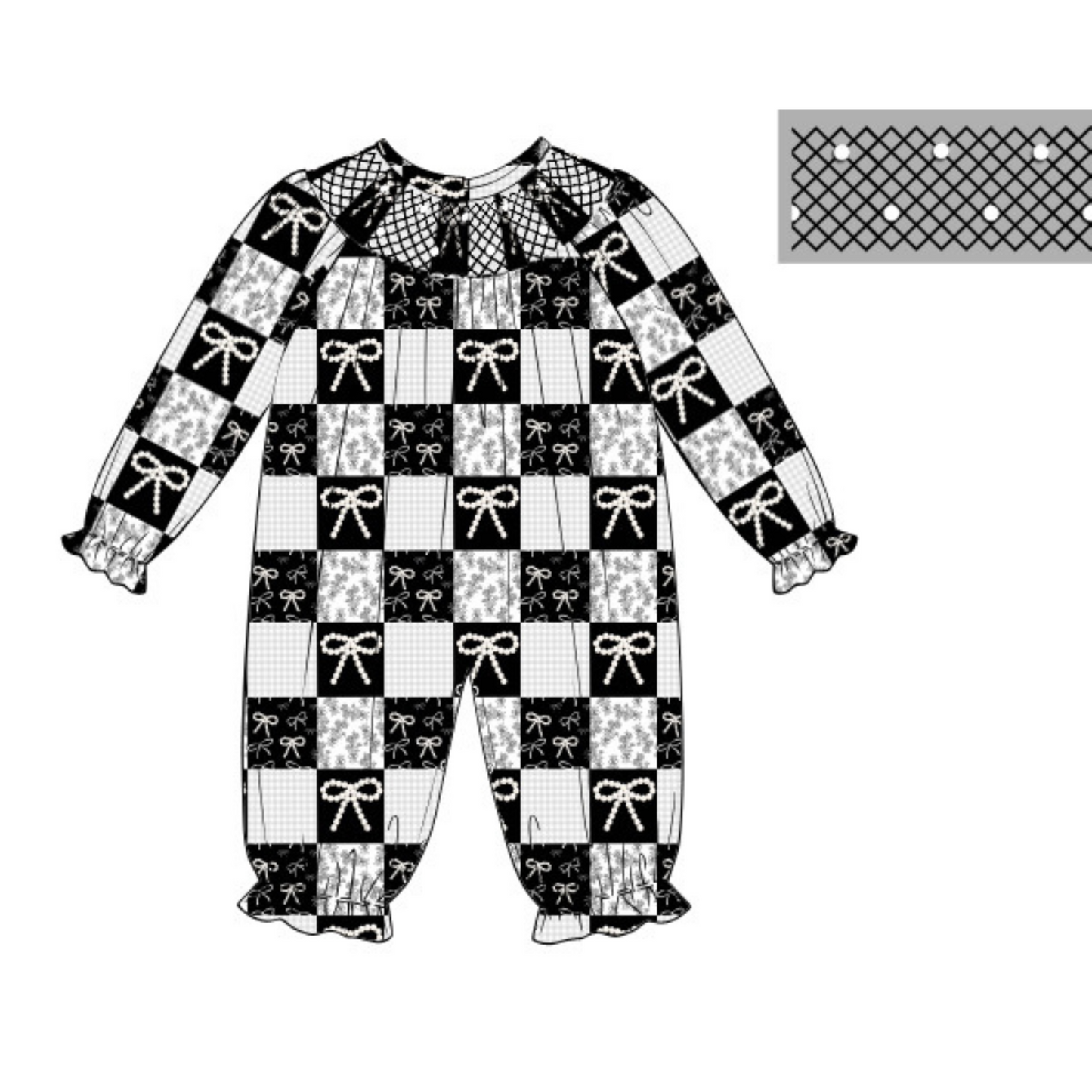PO 14: Pearl Patchwork Romper