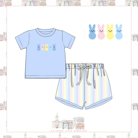 PO 15: Pastel Peeps Boy Shorts Set
