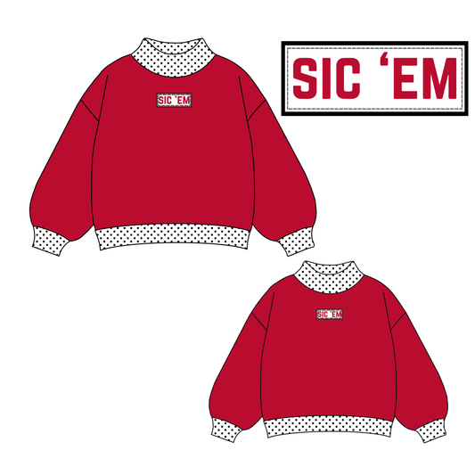 Team Spirit Mama + Mini Mock Neck Sweater
