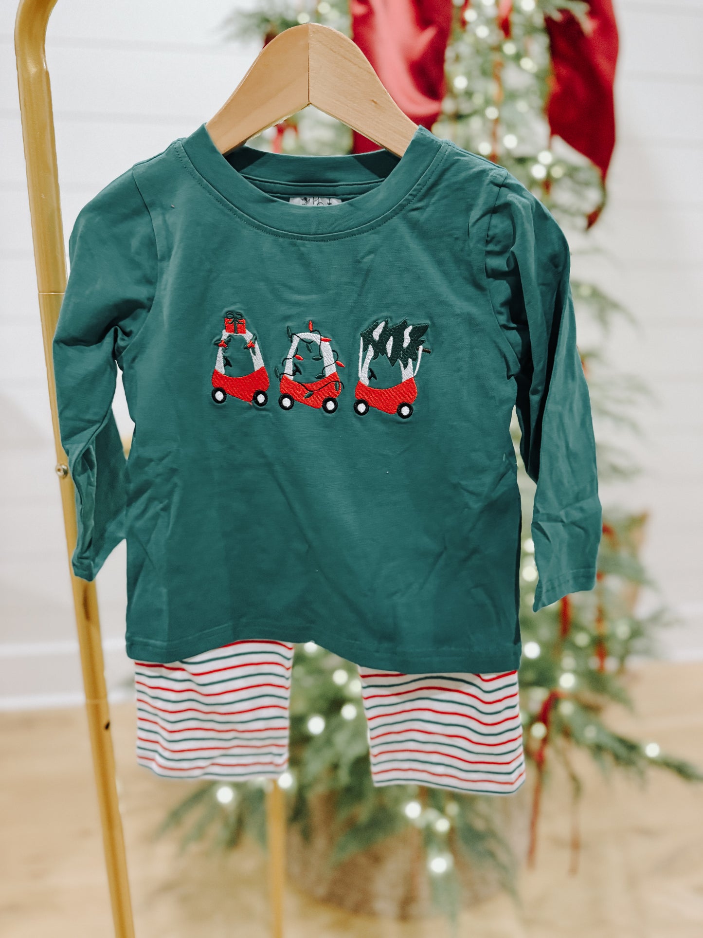 PO 13: BOYS COZY COUPE CHRISTMAS PANTS SET