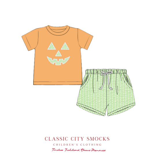 PO 19: Classic Pumpkin Boys Shorts Set