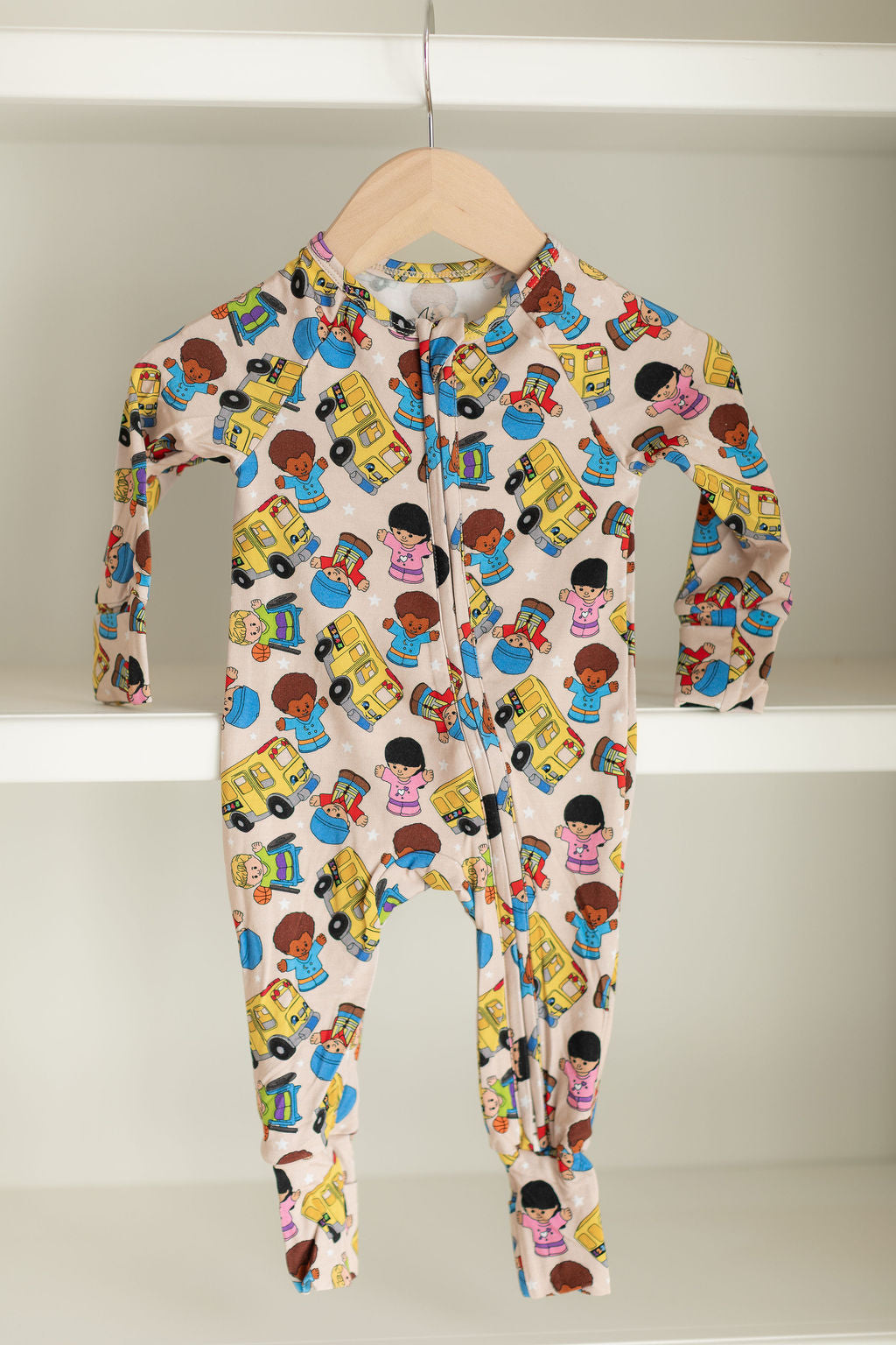 Wheels on The Bus One Piece Zippie