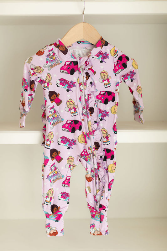 Little Dreamhouse Ruffle One Piece Zippie