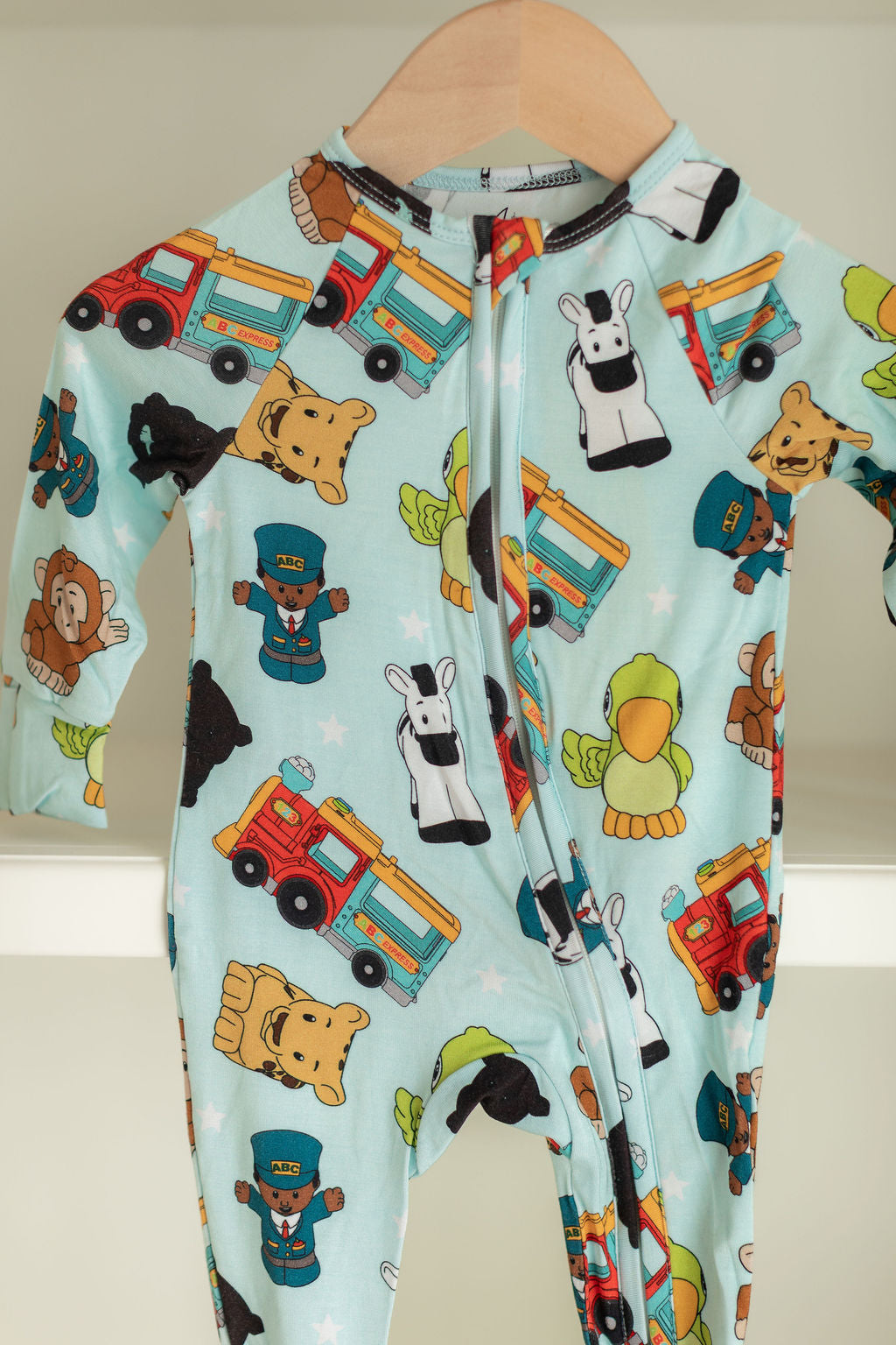 Alphabet Jungle One Piece Zippie