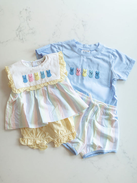 PO 15: Pastel Peeps Girl Shorts Set