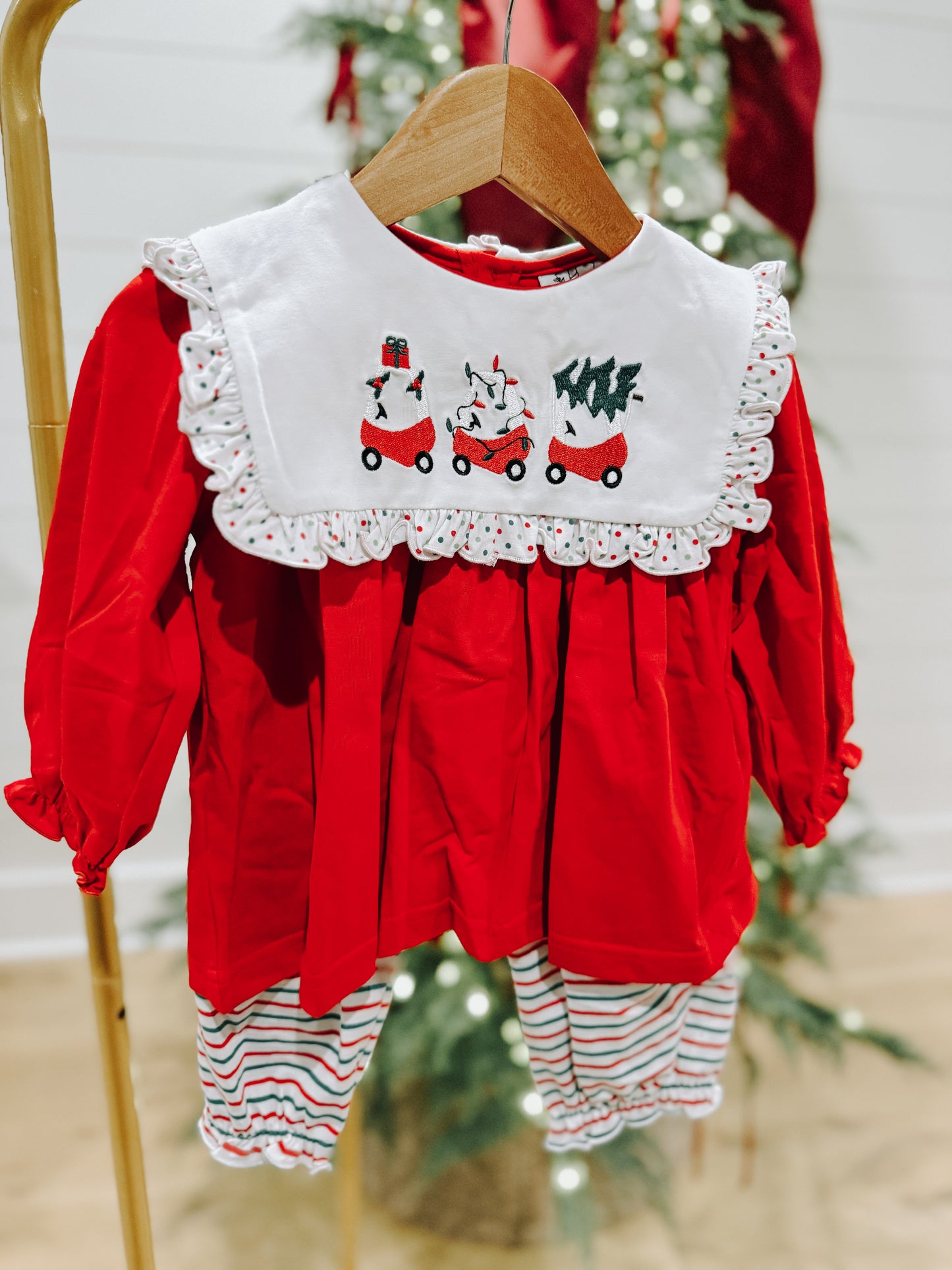PO 13: GIRLS COZY COUPE CHRISTMAS PANTS SET