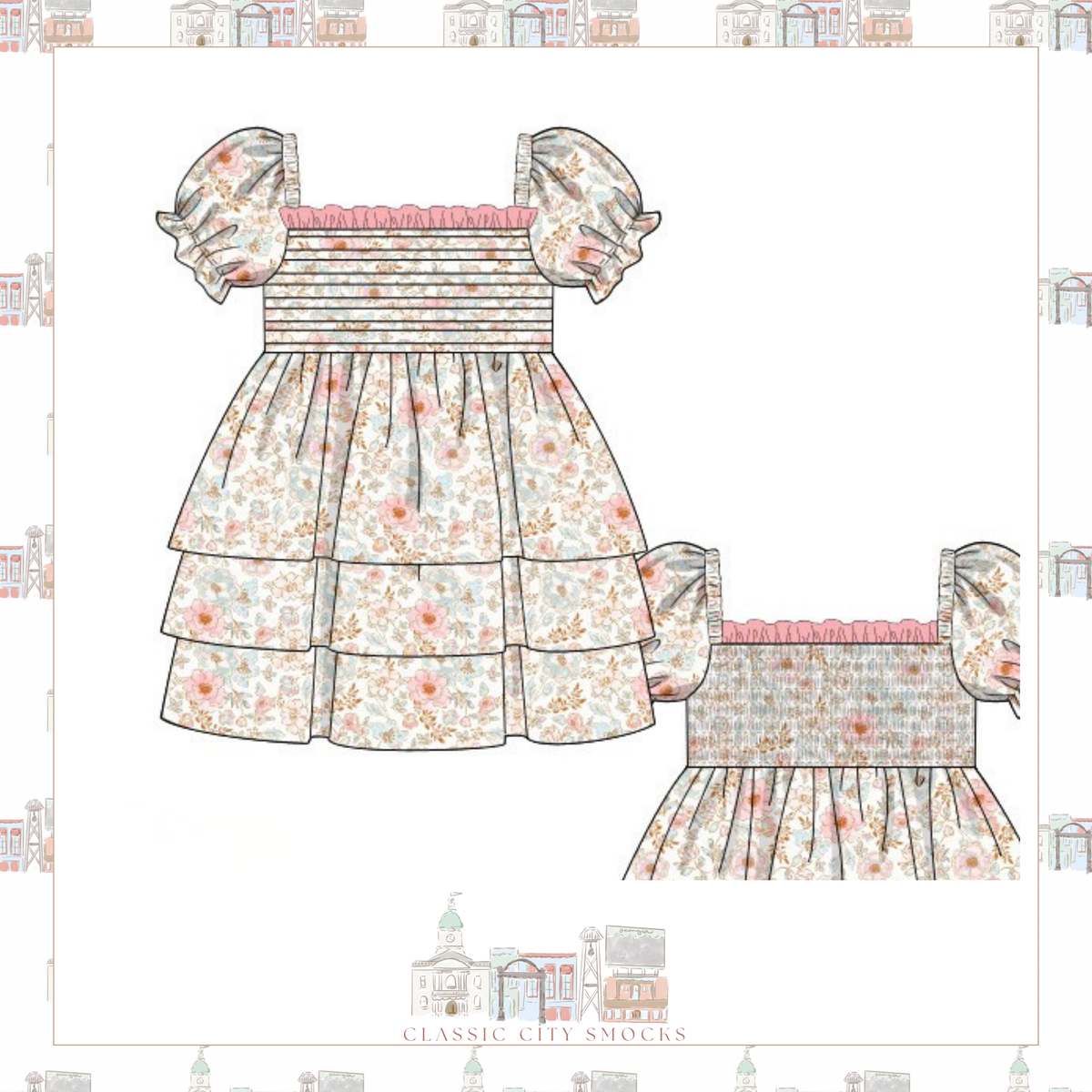 PO 15: Watercolor Wildflowers Girl Dress