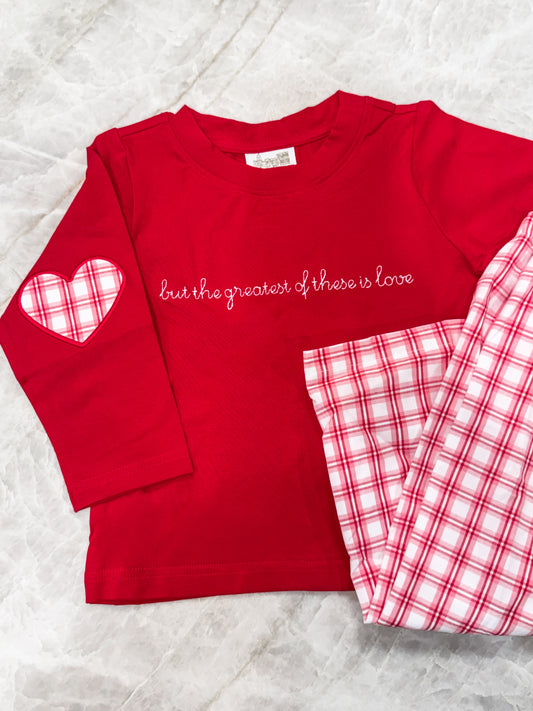 PO 14: But The Greatest of These is Love Boys Pants Set