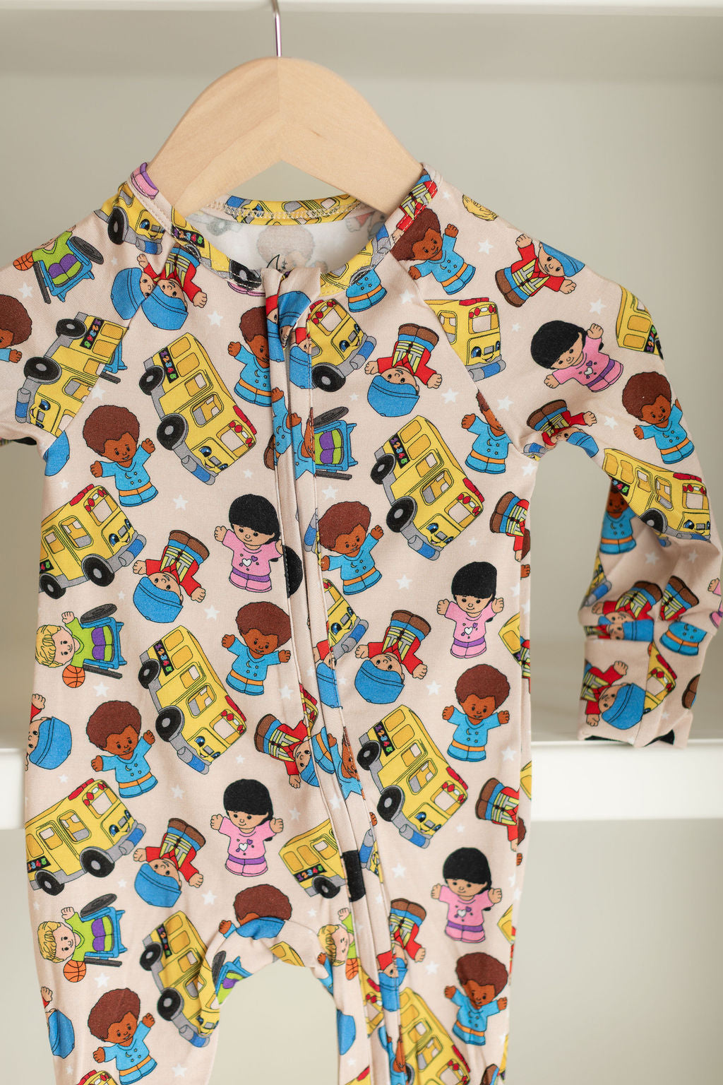 Wheels on The Bus One Piece Zippie