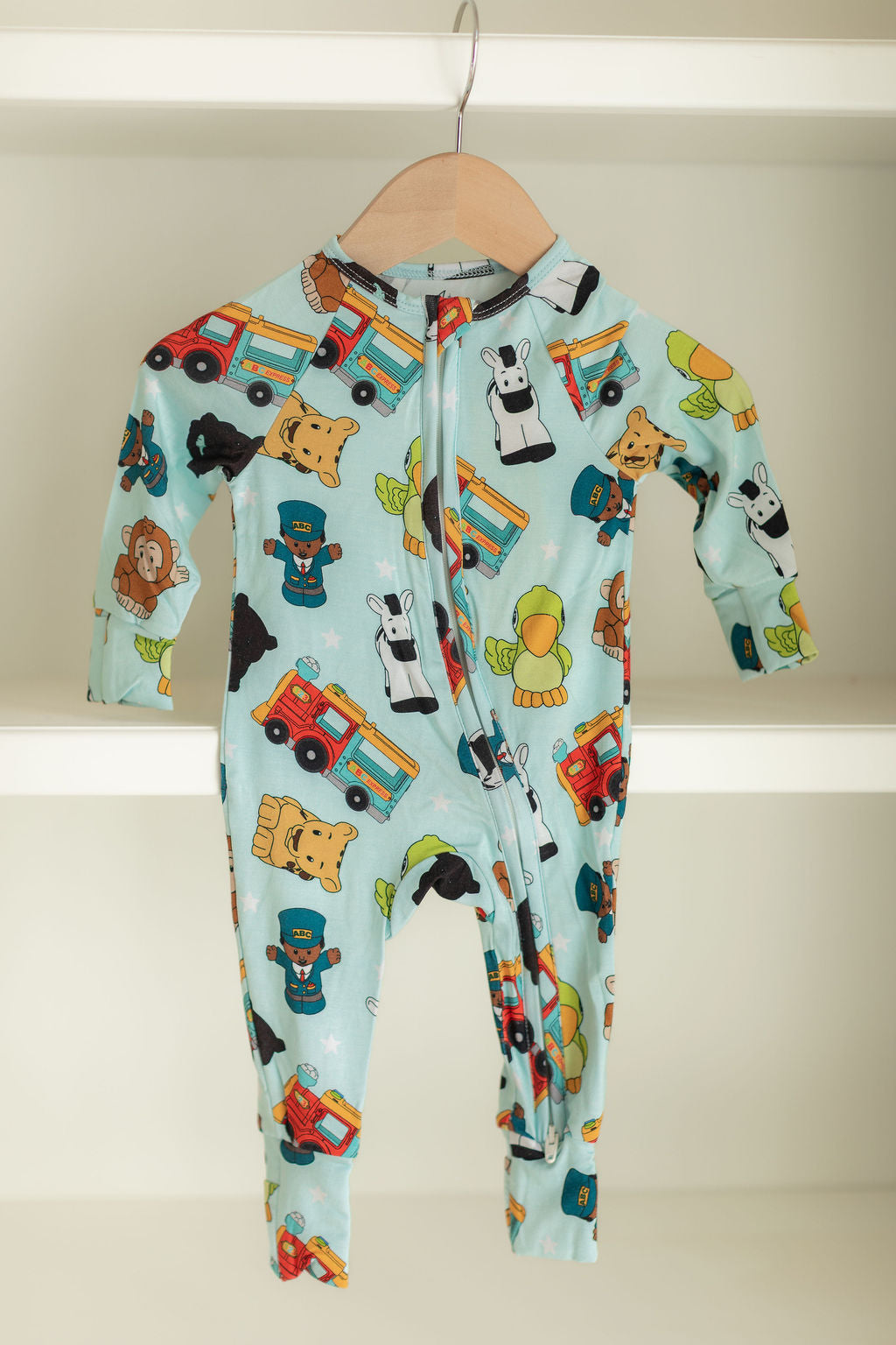 Alphabet Jungle One Piece Zippie