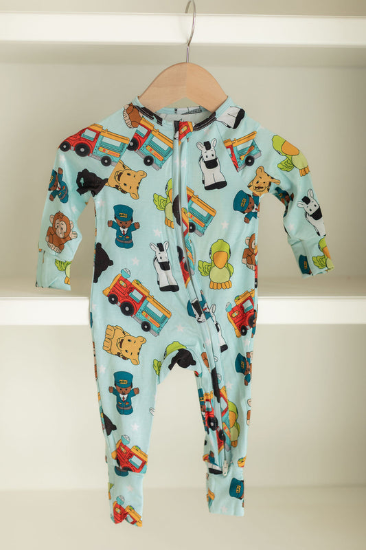 Alphabet Jungle One Piece Zippie