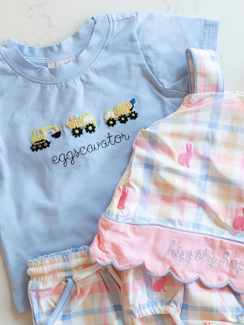 PO 15: Pastel Plaid Shorts Set