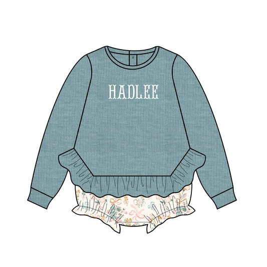 PO 14: Girls French Knot Name Sweater Bubble