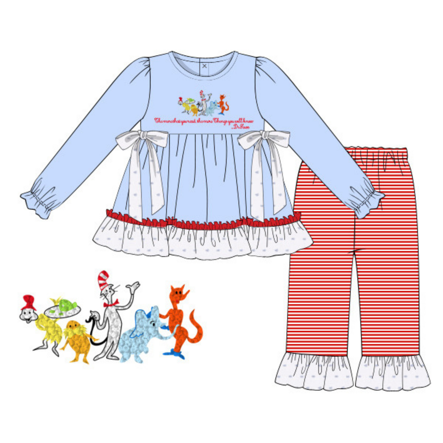 PO 14: Love to Read Girls Pants Set