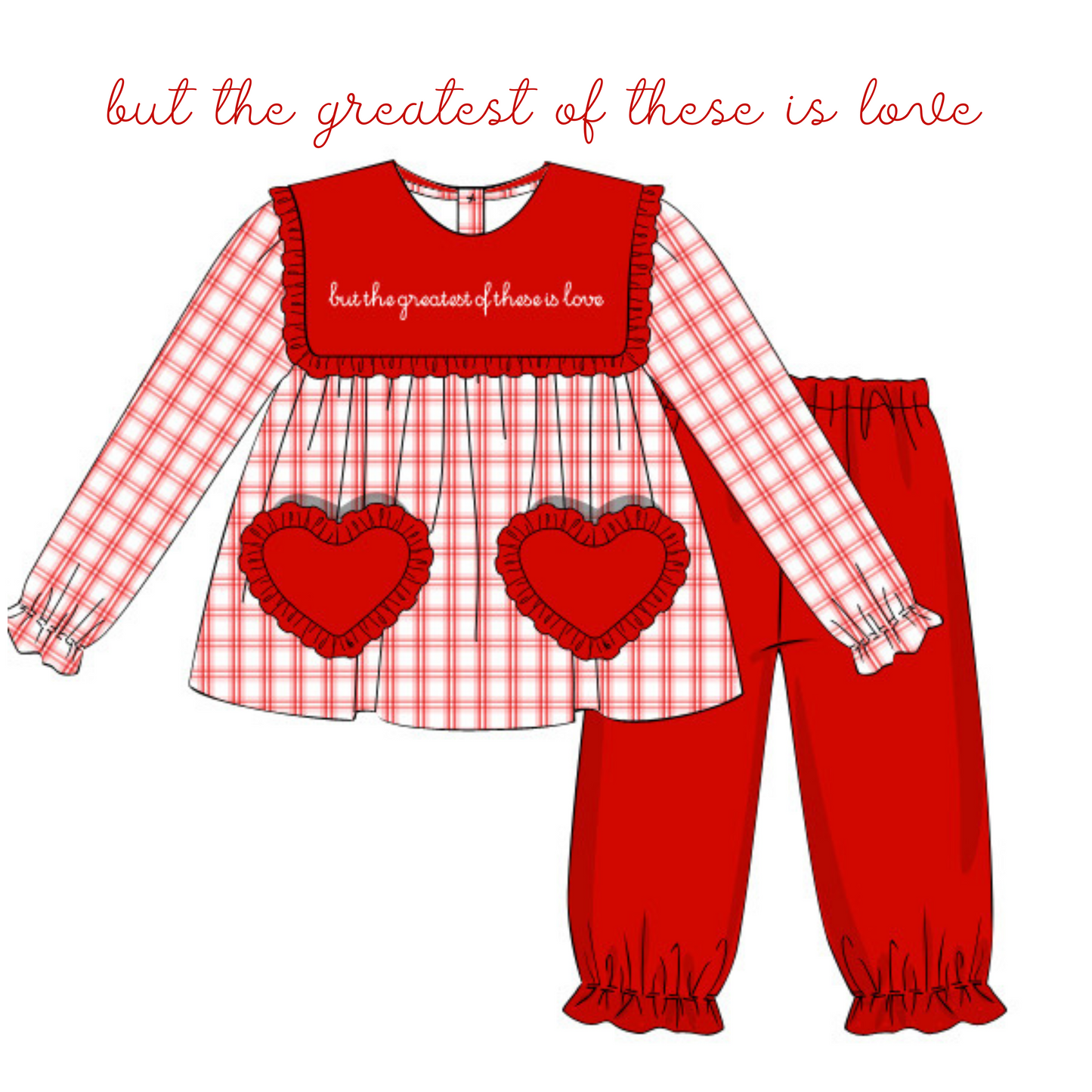 PO 14: But The Greatest of These is Love Girls Pants Set