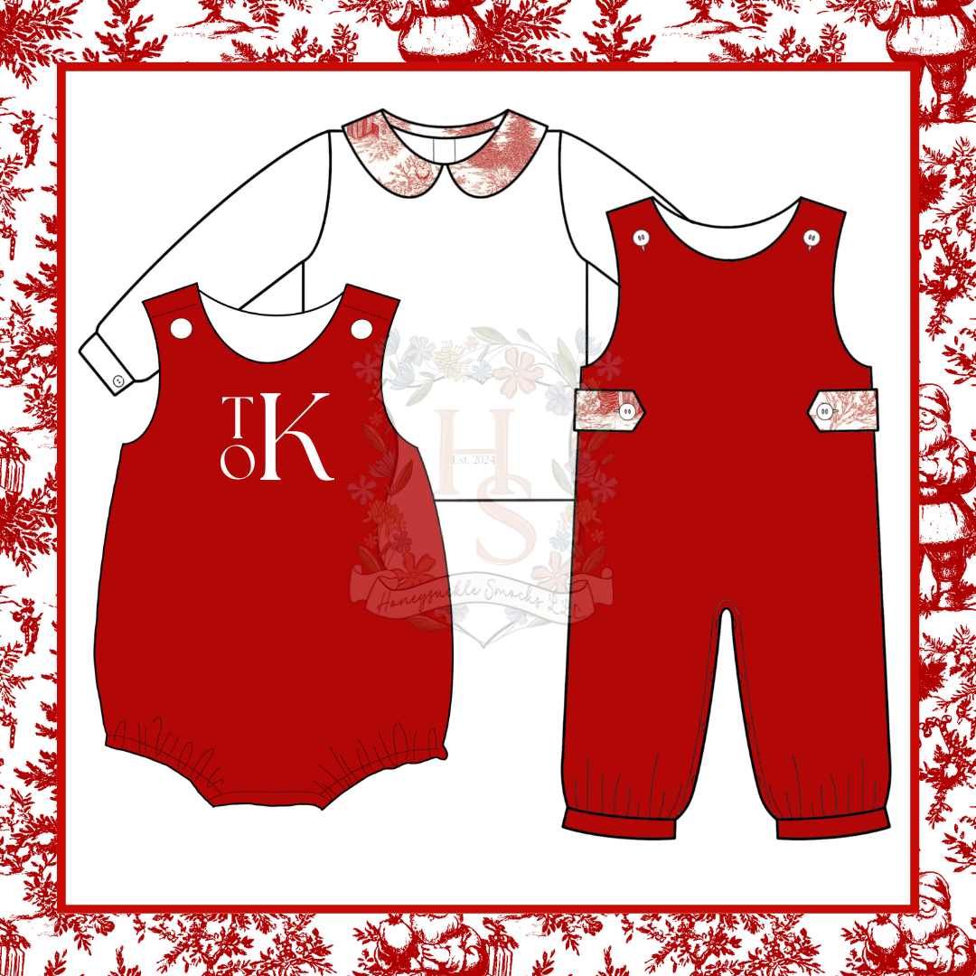PO 13: BOYS SANTA CLAUSE TOILE BUBBLE